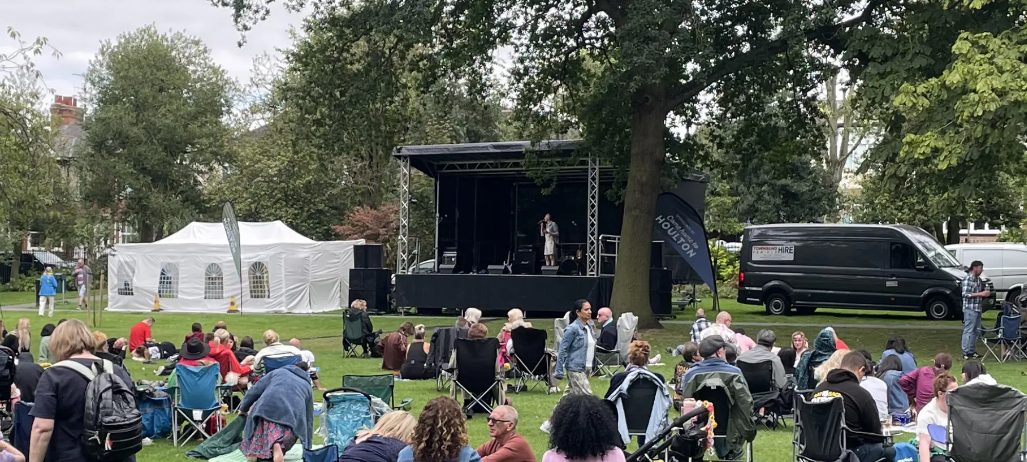 Rugby local community outdoor festival - stage hire
